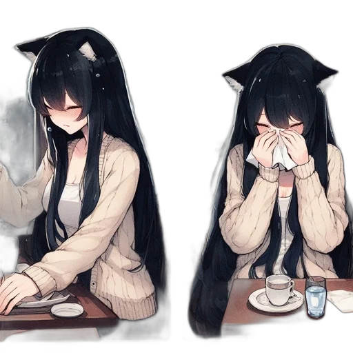 mask, food, anime, watercolor transparent PNG cut-out