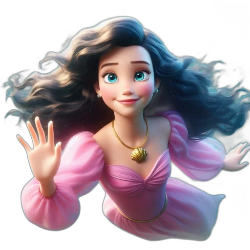 dress, jewelry, hair, face transparent PNG cut-out