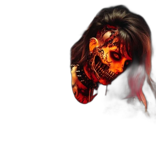 mask, face, creature, photorealistic transparent PNG cut-out