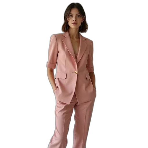 jacket, dress, pastel, professional transparent PNG cut-out