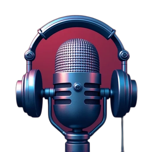 photorealistic, podcast, logo, pbs transparent PNG cut-out