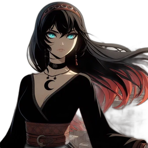 mask, staff, anime, fantasy art transparent PNG cut-out