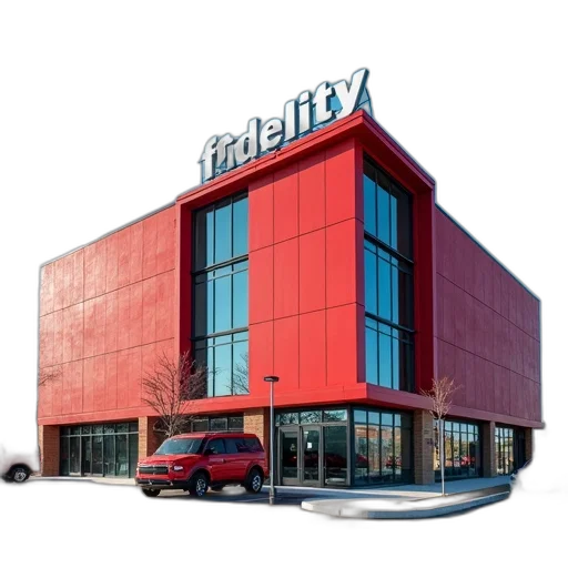 building, modern, red, large transparent PNG cut-out