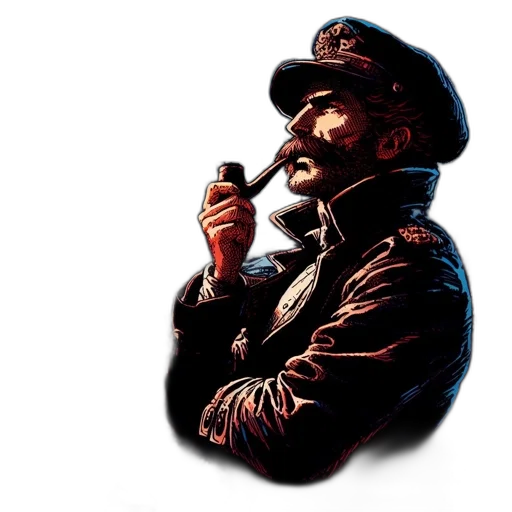 staff, jacket, hat, face transparent PNG cut-out