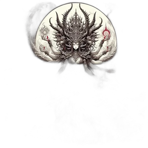 mask, dragon, creature, crown transparent PNG cut-out