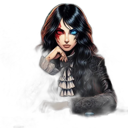 face, fantasy art, comic book art, concept art transparent PNG cut-out