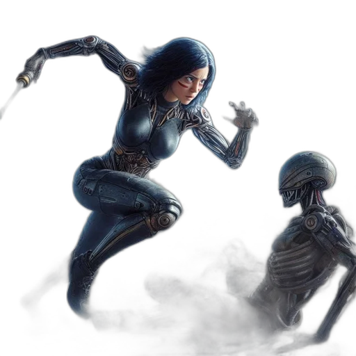 robot, concept art, fantasy art, comic book art transparent PNG cut-out