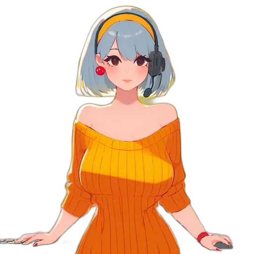dress, robot, staff, crown transparent PNG cut-out