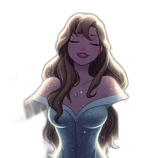 dress, crown, cartoon, watercolor transparent PNG cut-out
