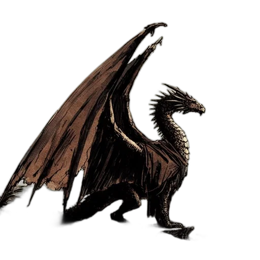 dragon, creature, animal, staff transparent PNG cut-out