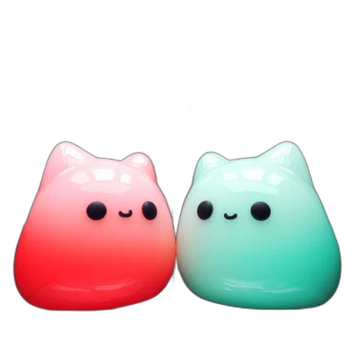 mask, 3d render, pastel, two transparent PNG cut-out