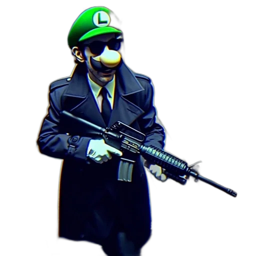 weapon, mask, staff, robot transparent PNG cut-out