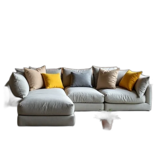 furniture, 3d render, photorealistic, monochrome transparent PNG cut-out
