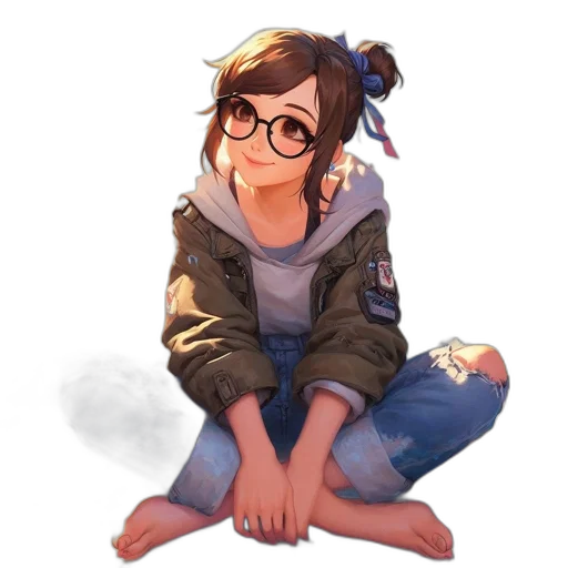 jacket, face, staff, creature transparent PNG cut-out