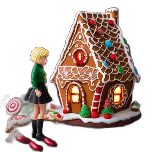 3d render, concept art, snow, festive transparent PNG cut-out