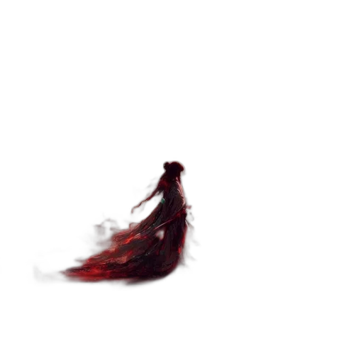 dress, hair, dragon, creature transparent PNG cut-out