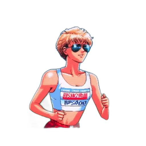 jacket, vaporwave, pixel art, cartoon transparent PNG cut-out