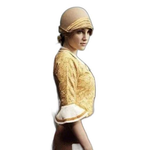 dress, hat, jacket, staff transparent PNG cut-out