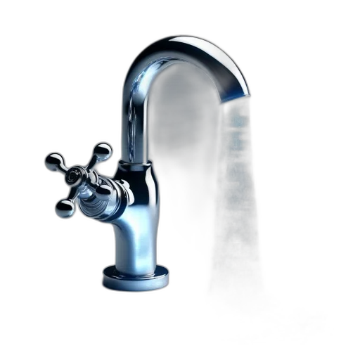3d render, photorealistic, faucet, emits transparent PNG cut-out