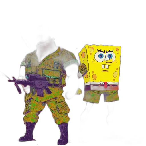 weapon, robot, jacket, creature transparent PNG cut-out