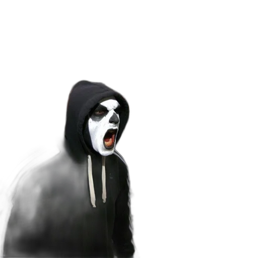 mask, creature, face, jacket transparent PNG cut-out