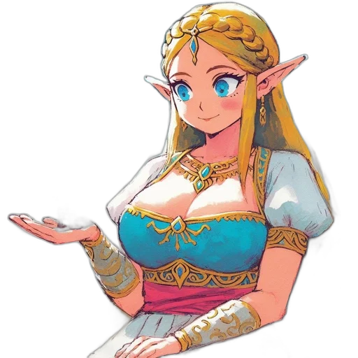 dress, crown, staff, jewelry transparent PNG cut-out