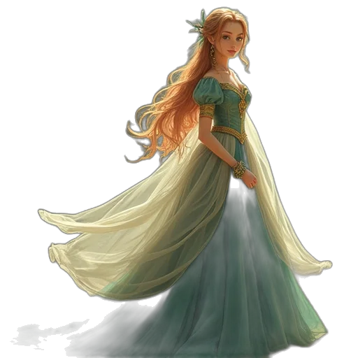 dress, crown, fantasy art, concept art transparent PNG cut-out