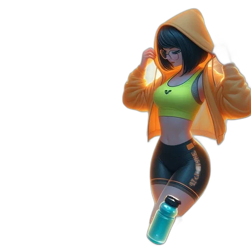 jacket, weapon, 3d render, concept art transparent PNG cut-out