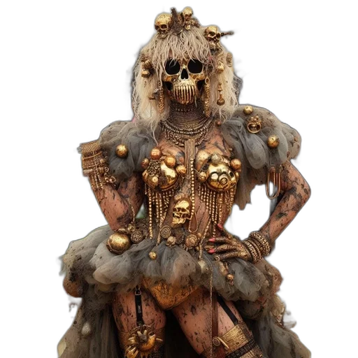 mask, creature, 3d render, concept art transparent PNG cut-out