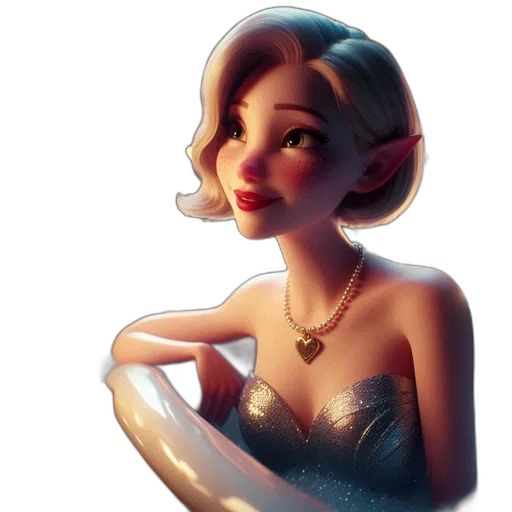 jewelry, dress, crown, staff transparent PNG cut-out
