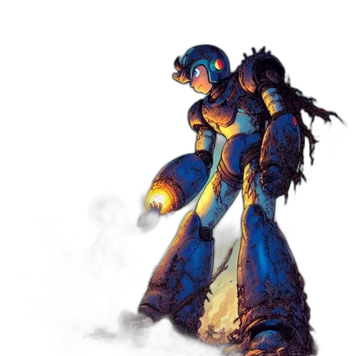 robot, concept art, fantasy art, comic book art transparent PNG cut-out
