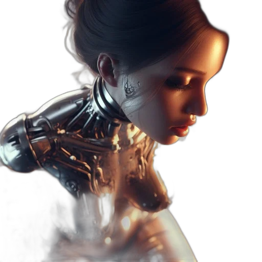 robot, jewelry, face, dress transparent PNG cut-out