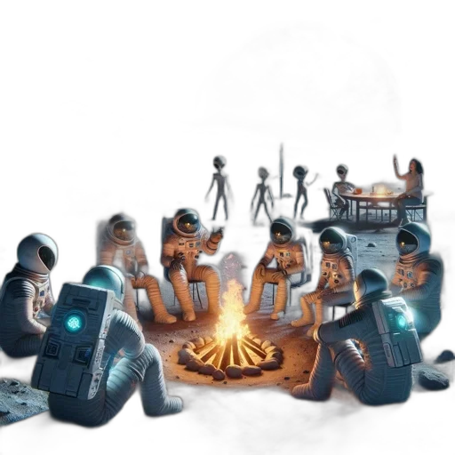 concept art, fantasy art, fire, night transparent PNG cut-out