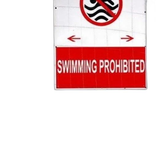 sign, beach, reads, swimming transparent PNG cut-out