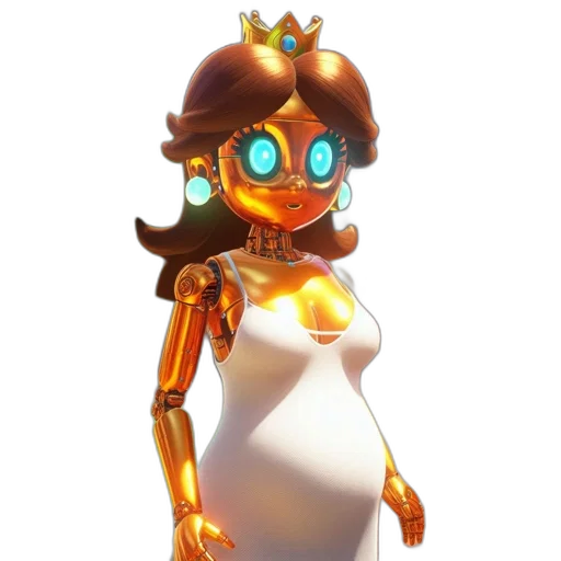 robot, jewelry, crown, dress transparent PNG cut-out