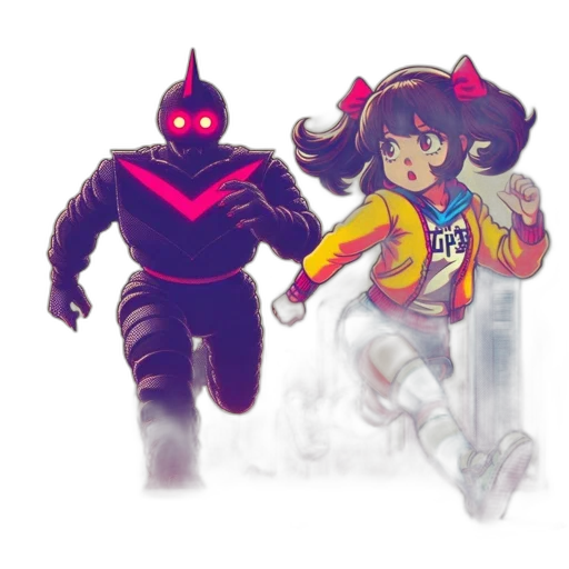 robot, jacket, concept art, pixel art transparent PNG cut-out