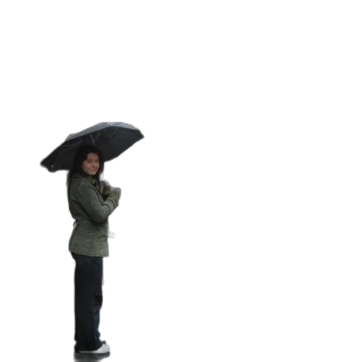 umbrella, jacket, staff, hat transparent PNG cut-out
