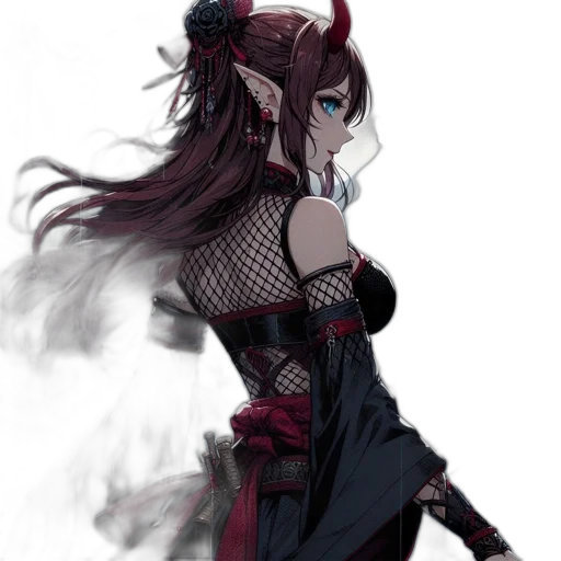 dress, mask, staff, weapon transparent PNG cut-out