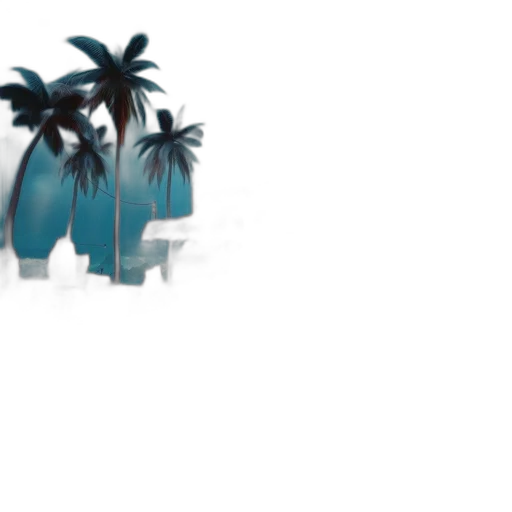 umbrella, furniture, 3d render, vaporwave transparent PNG cut-out