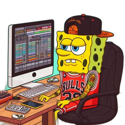 jacket, hat, cartoon, pixel art transparent PNG cut-out