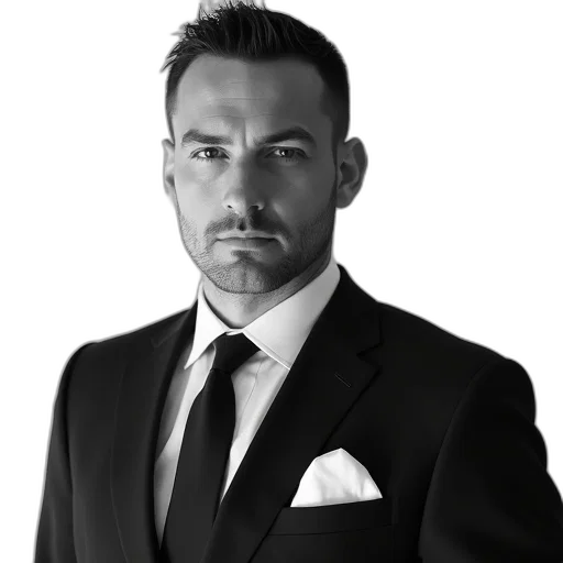 staff, face, jacket, photorealistic transparent PNG cut-out