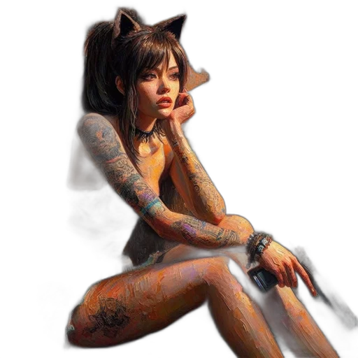 fantasy art, concept art, photorealistic, pixel art transparent PNG cut-out