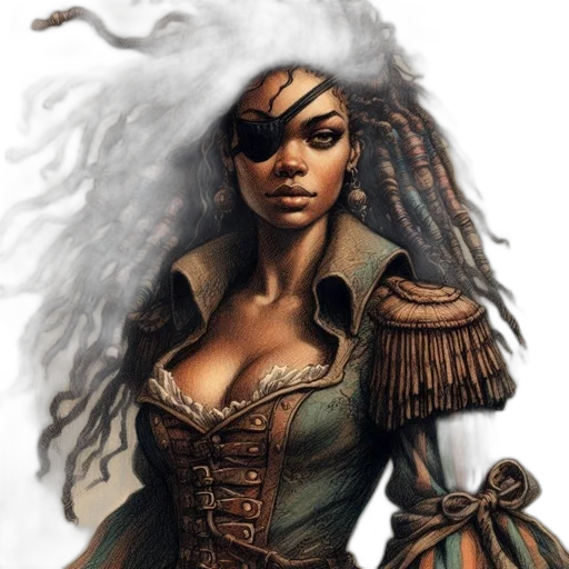 fantasy art, comic book art, concept art, photorealistic transparent PNG cut-out