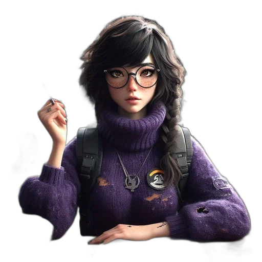 jacket, staff, face, dress transparent PNG cut-out