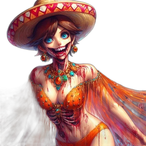 dress, hat, fantasy art, concept art transparent PNG cut-out