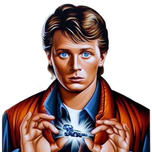 jacket, face, robot, comic book art transparent PNG cut-out
