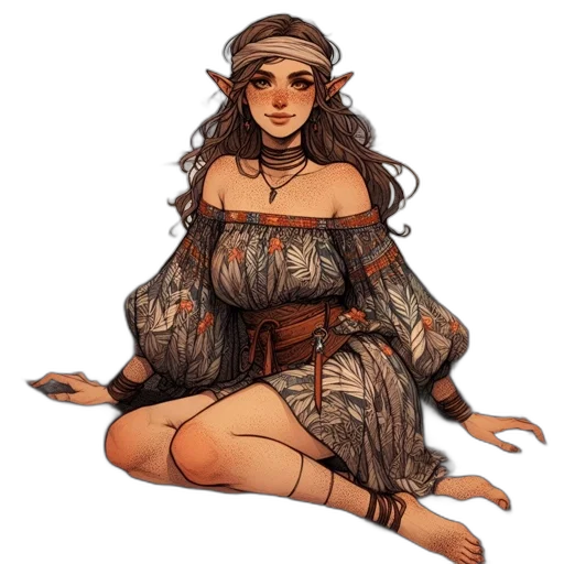 dress, fantasy art, concept art, watercolor transparent PNG cut-out