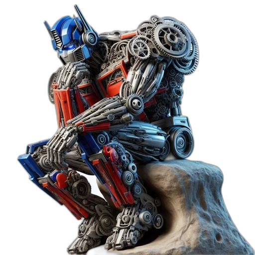 robot, weapon, concept art, 3d render transparent PNG cut-out