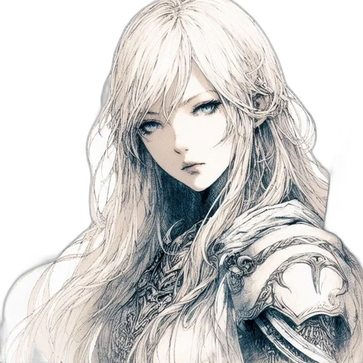 face, dragon, sword, hair transparent PNG cut-out