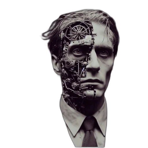 mask, robot, face, cyberpunk transparent PNG cut-out